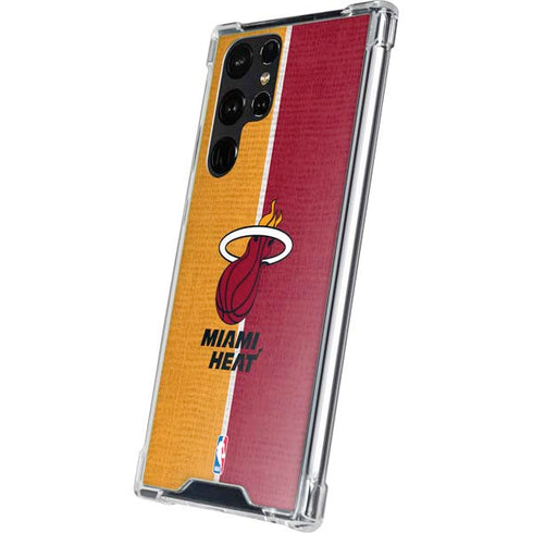 NBA Miami Heat Canvas Galaxy S23 Ultra Clear Case