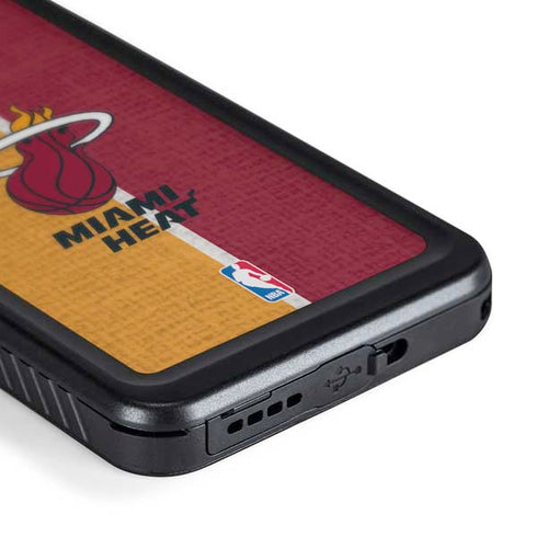 NBA Miami Heat Canvas Galaxy S24 Plus Waterproof Case