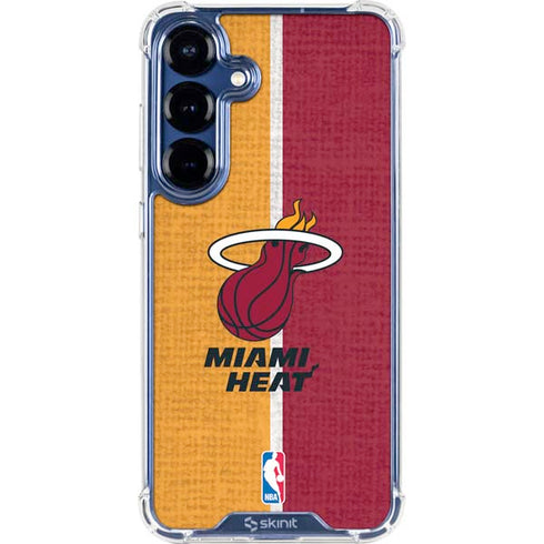 NBA Miami Heat Canvas Galaxy S25 Clear Case