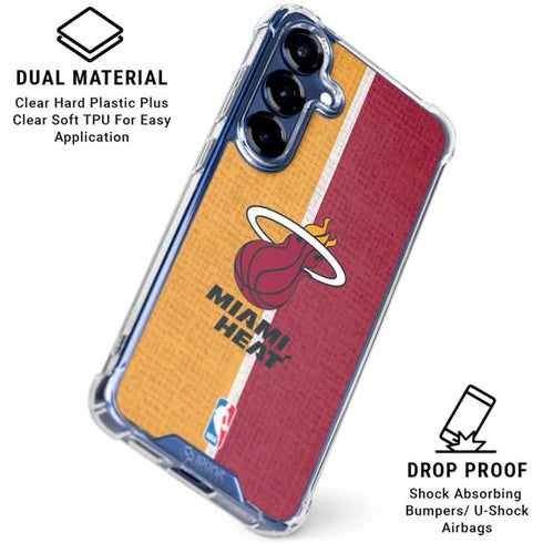 NBA Miami Heat Canvas Galaxy S25 Clear Case