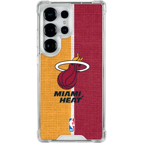 NBA Miami Heat Canvas Galaxy S25 Ultra Clear Case