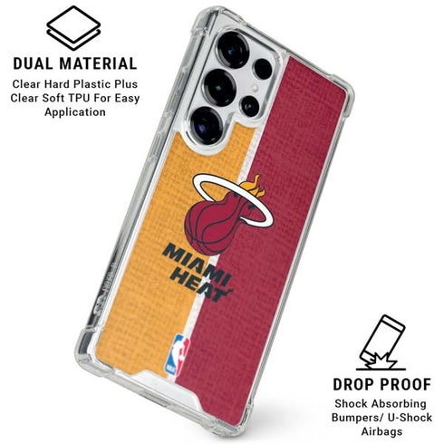 NBA Miami Heat Canvas Galaxy S25 Ultra Clear Case