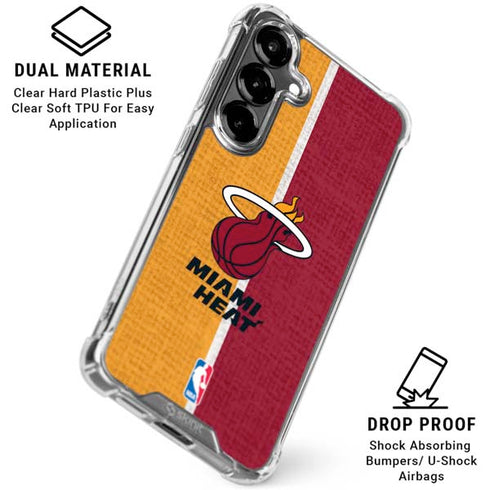NBA Miami Heat Canvas Galaxy S26 Clear Case