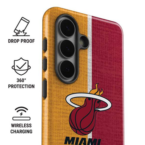 NBA Miami Heat Canvas Galaxy S26 Impact Case