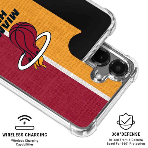 NBA Miami Heat Canvas Galaxy S26 Plus Clear Case