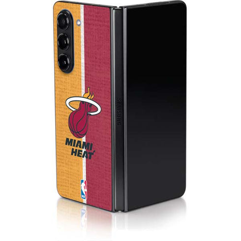NBA Miami Heat Canvas Galaxy Z Fold5 5G Skin