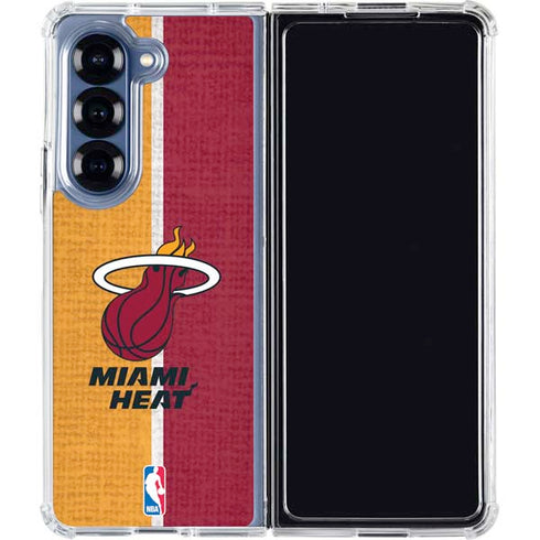 NBA Miami Heat Canvas Galaxy Z Fold6 Clear Case