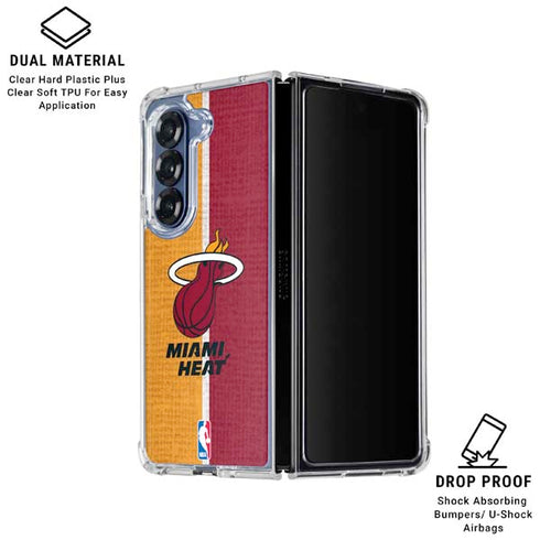 NBA Miami Heat Canvas Galaxy Z Fold6 Clear Case