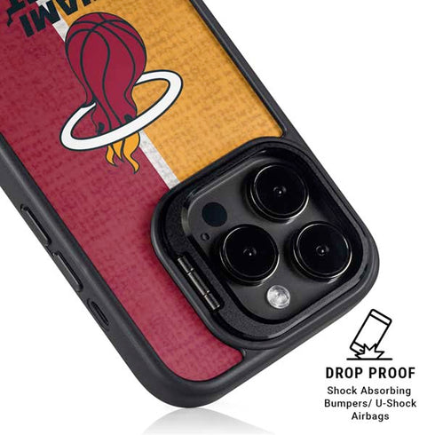 NBA Miami Heat Canvas iPhone 14 Pro Kickstand Case