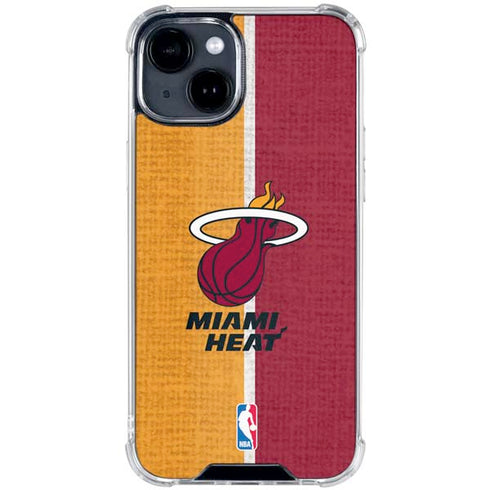 NBA Miami Heat Canvas iPhone 15 Clear Case
