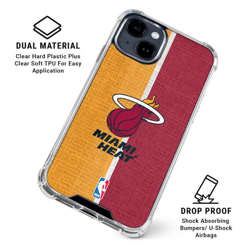 NBA Miami Heat Canvas iPhone 15 Clear Case