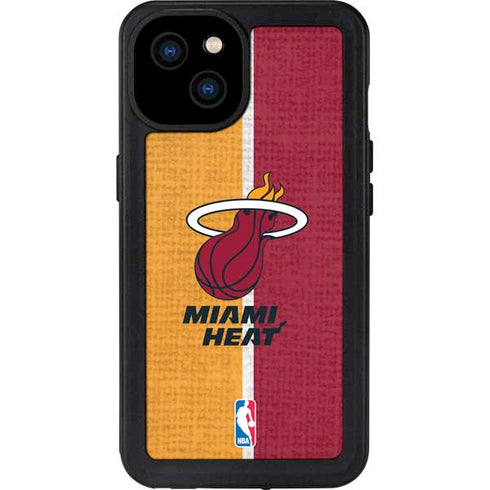NBA Miami Heat Canvas iPhone 15 Plus Waterproof Case