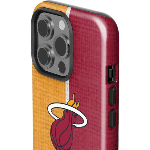 NBA Miami Heat Canvas iPhone 15 Pro Impact Case