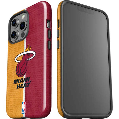 NBA Miami Heat Canvas iPhone 15 Pro Impact Case