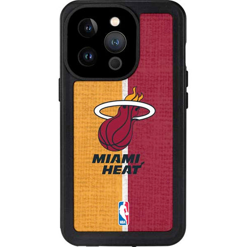 NBA Miami Heat Canvas iPhone 15 Pro Waterproof Case