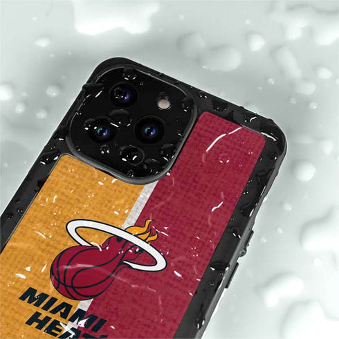 NBA Miami Heat Canvas iPhone 15 Pro Waterproof Case