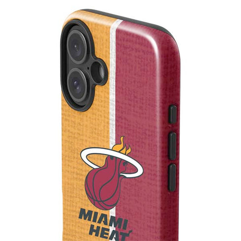 NBA Miami Heat Canvas iPhone 16 Impact Case