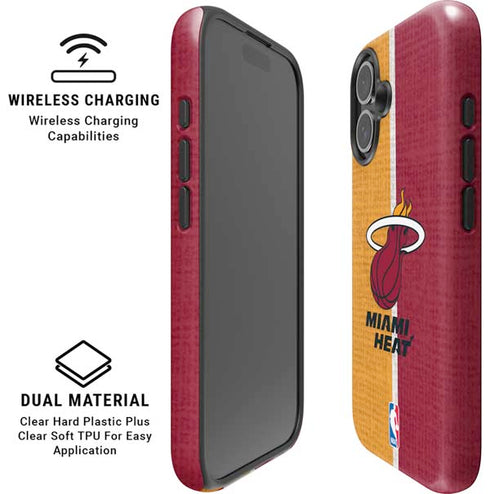 NBA Miami Heat Canvas iPhone 16 Magsafe Impact Case