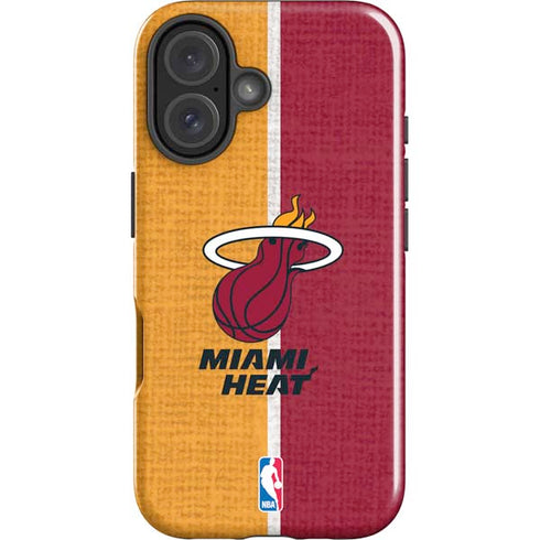 NBA Miami Heat Canvas iPhone 16 Plus Impact Case