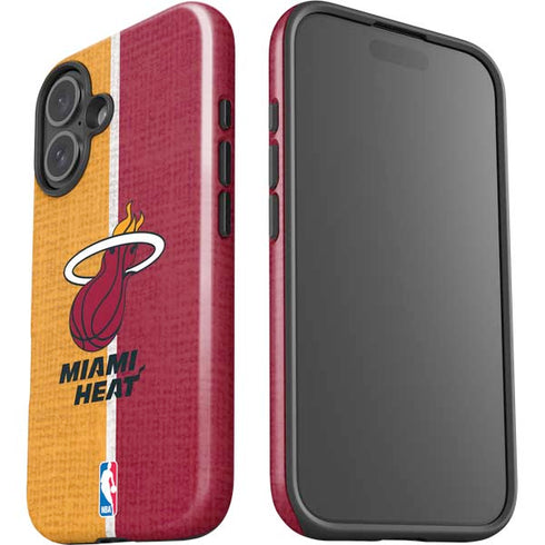 NBA Miami Heat Canvas iPhone 16 Plus Impact Case