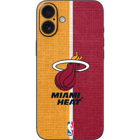 NBA Miami Heat Canvas iPhone 16 Plus Skin