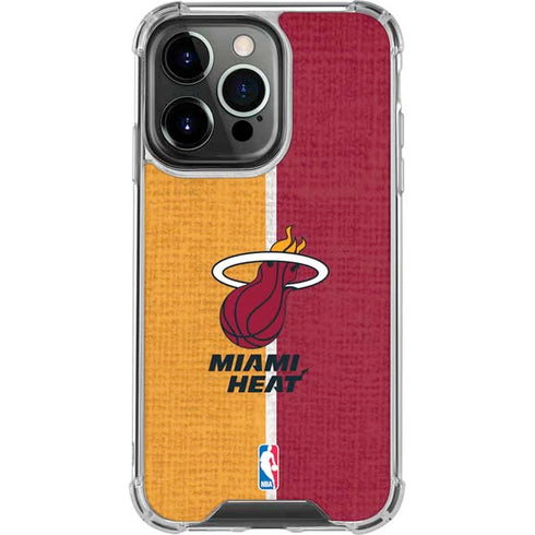 NBA Miami Heat Canvas iPhone 16 Pro Clear Case