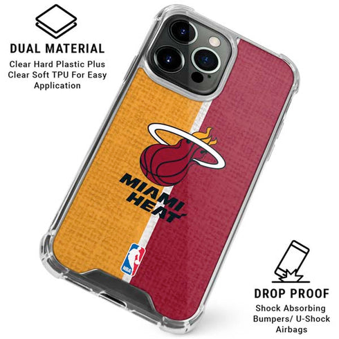 NBA Miami Heat Canvas iPhone 16 Pro Clear Case