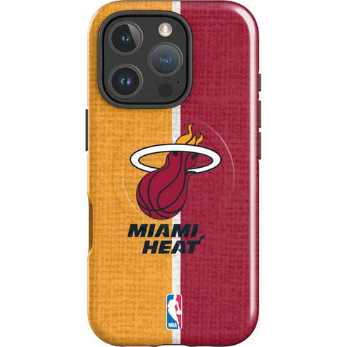 NBA Miami Heat Canvas iPhone 16 Pro Max Magsafe Impact Case