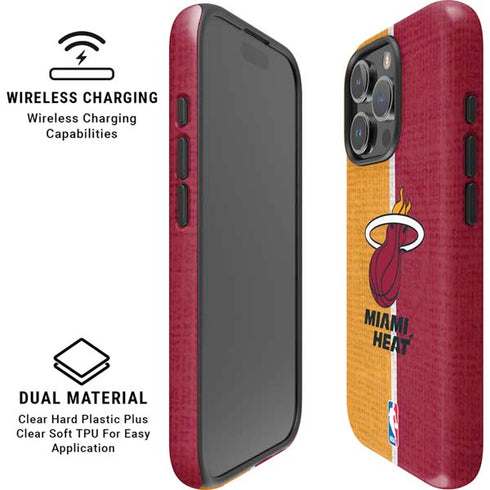 NBA Miami Heat Canvas iPhone 16 Pro Max Magsafe Impact Case