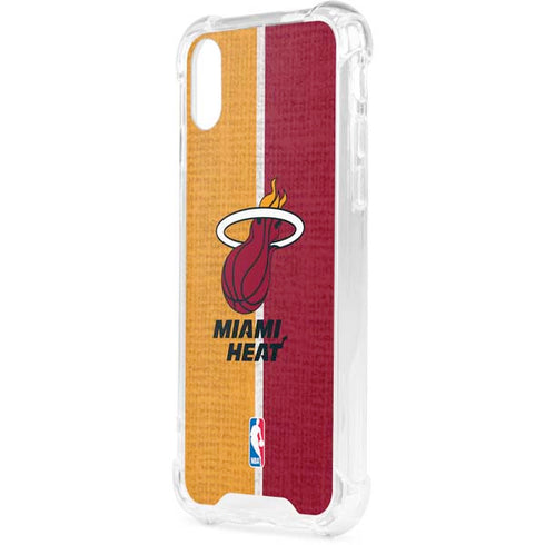 NBA Miami Heat Canvas iPhone XS Clear Case