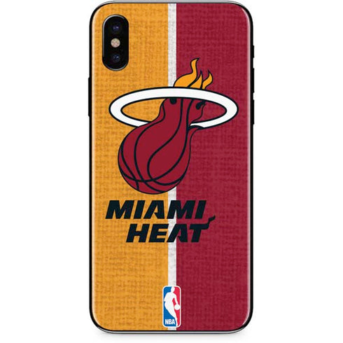 NBA Miami Heat Canvas iPhone XS Skin