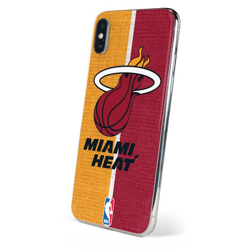 NBA Miami Heat Canvas iPhone XS Skin