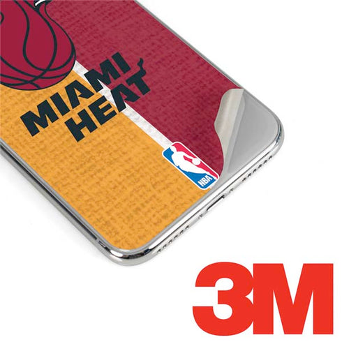 NBA Miami Heat Canvas iPhone XS Skin