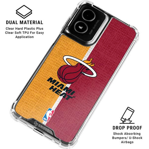 NBA Miami Heat Canvas Moto G Power 5G (2024) Clear Case