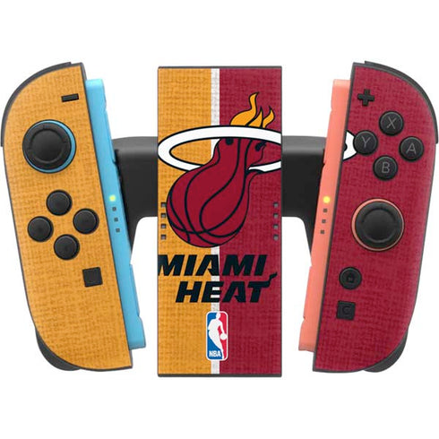 NBA Miami Heat Canvas Nintendo Switch 2 (2025) Joy-Con Controller Skin
