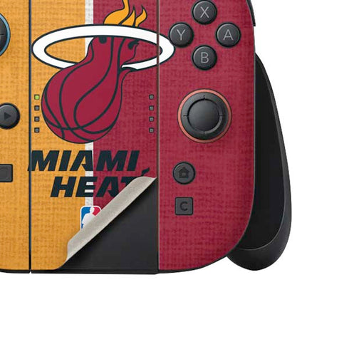 NBA Miami Heat Canvas Nintendo Switch 2 (2025) Joy-Con Controller Skin