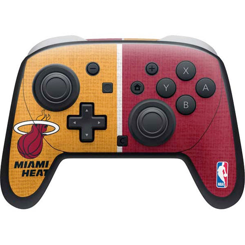 NBA Miami Heat Canvas Nintendo Switch 2 (2025) Pro Controller Skin