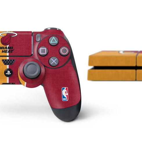 NBA Miami Heat Canvas PS4 Console and Controller Bundle Skin