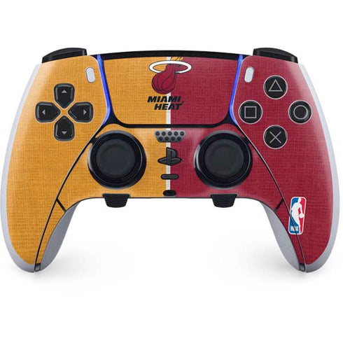 NBA Miami Heat Canvas PS5 DualSense Edge Pro Controller Skin