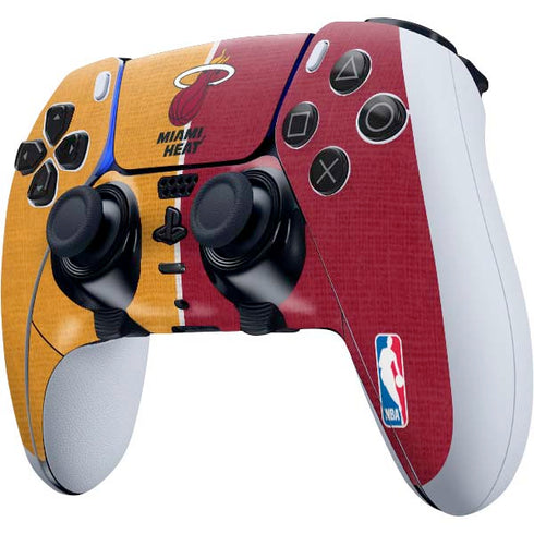 NBA Miami Heat Canvas PS5 DualSense Edge Pro Controller Skin