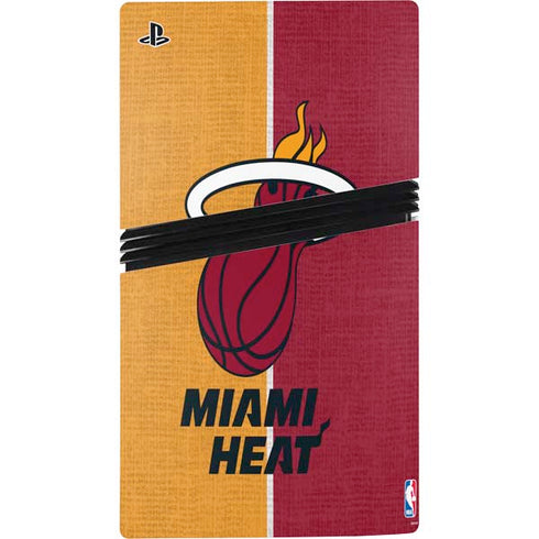 NBA Miami Heat Canvas PS5 Pro Disk Console Skin