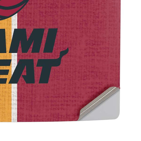 NBA Miami Heat Canvas PS5 Pro Disk Console Skin