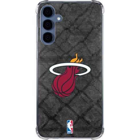 NBA Miami Heat Dark Rust Galaxy A55 5G Clear Case