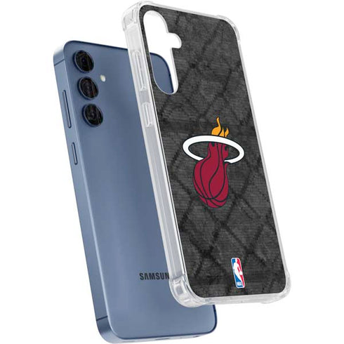 NBA Miami Heat Dark Rust Galaxy A55 5G Clear Case