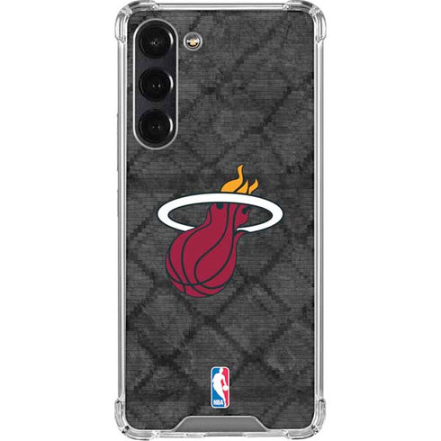 NBA Miami Heat Dark Rust Galaxy S24 FE Clear Case