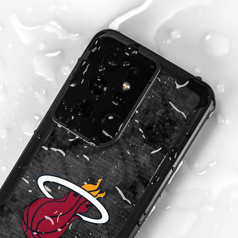 NBA Miami Heat Dark Rust Galaxy S24 Ultra Waterproof Case
