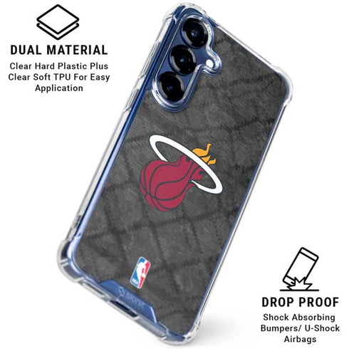 NBA Miami Heat Dark Rust Galaxy S25 Clear Case