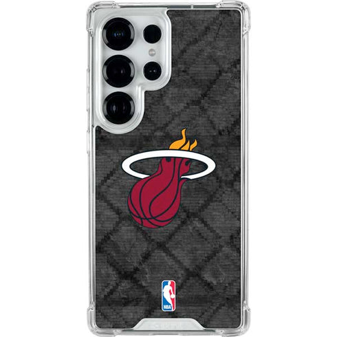 NBA Miami Heat Dark Rust Galaxy S25 Ultra Clear Case
