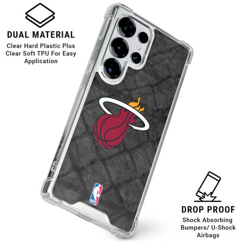 NBA Miami Heat Dark Rust Galaxy S25 Ultra Clear Case