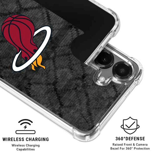NBA Miami Heat Dark Rust Galaxy S26 Clear Case